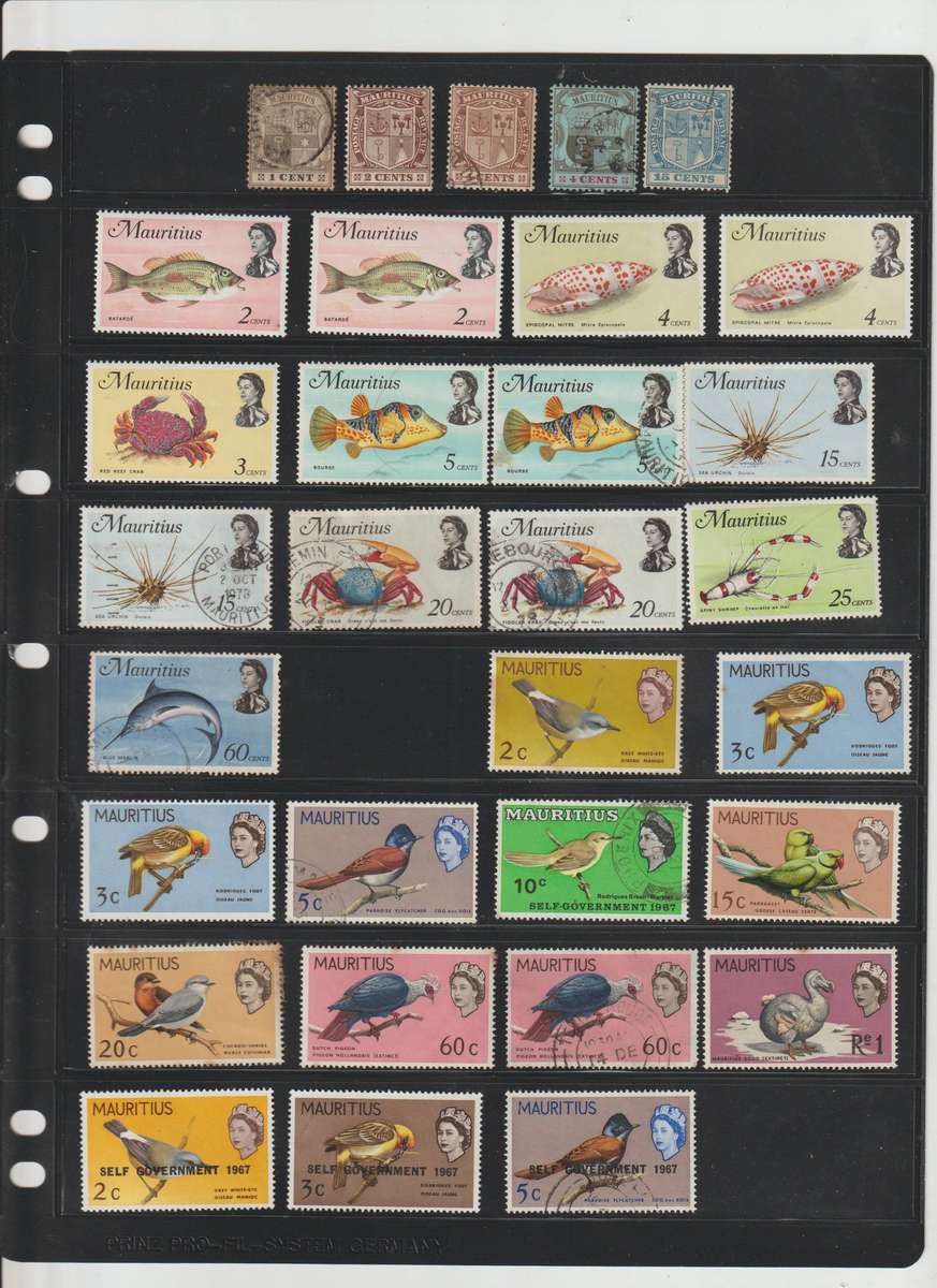 Mauritius 1965 - 1969 Stamp selection. See Scans.