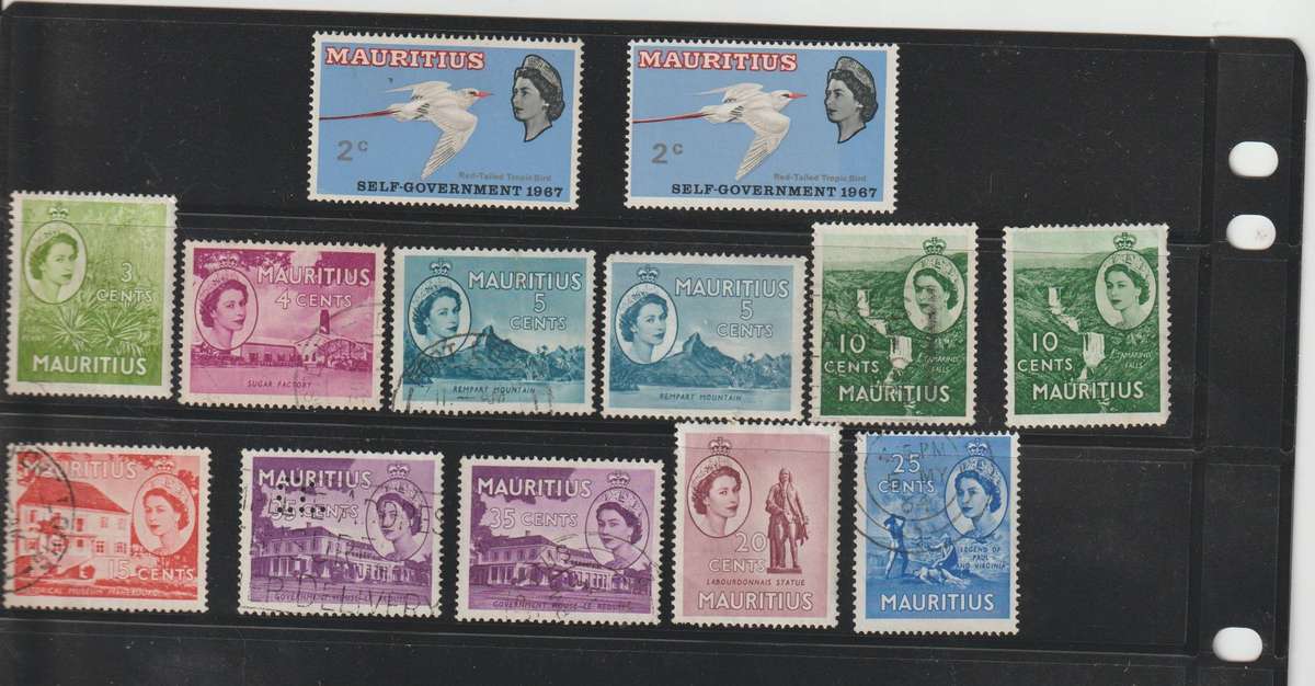 Mauritius 1965 - 1969 Stamp selection. See Scans.