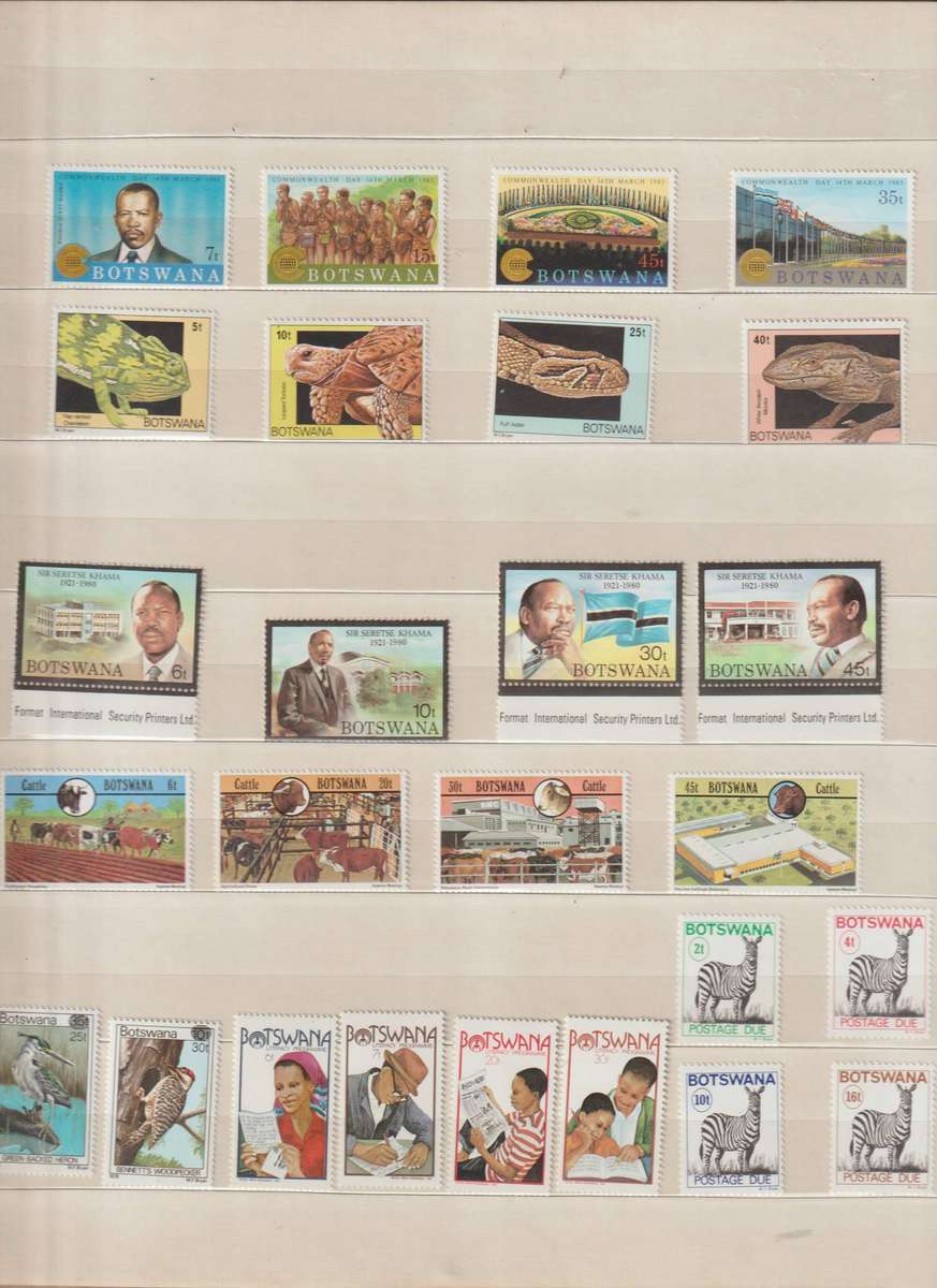 Botswana 1900's Good Value **M Selection. See Scans.
