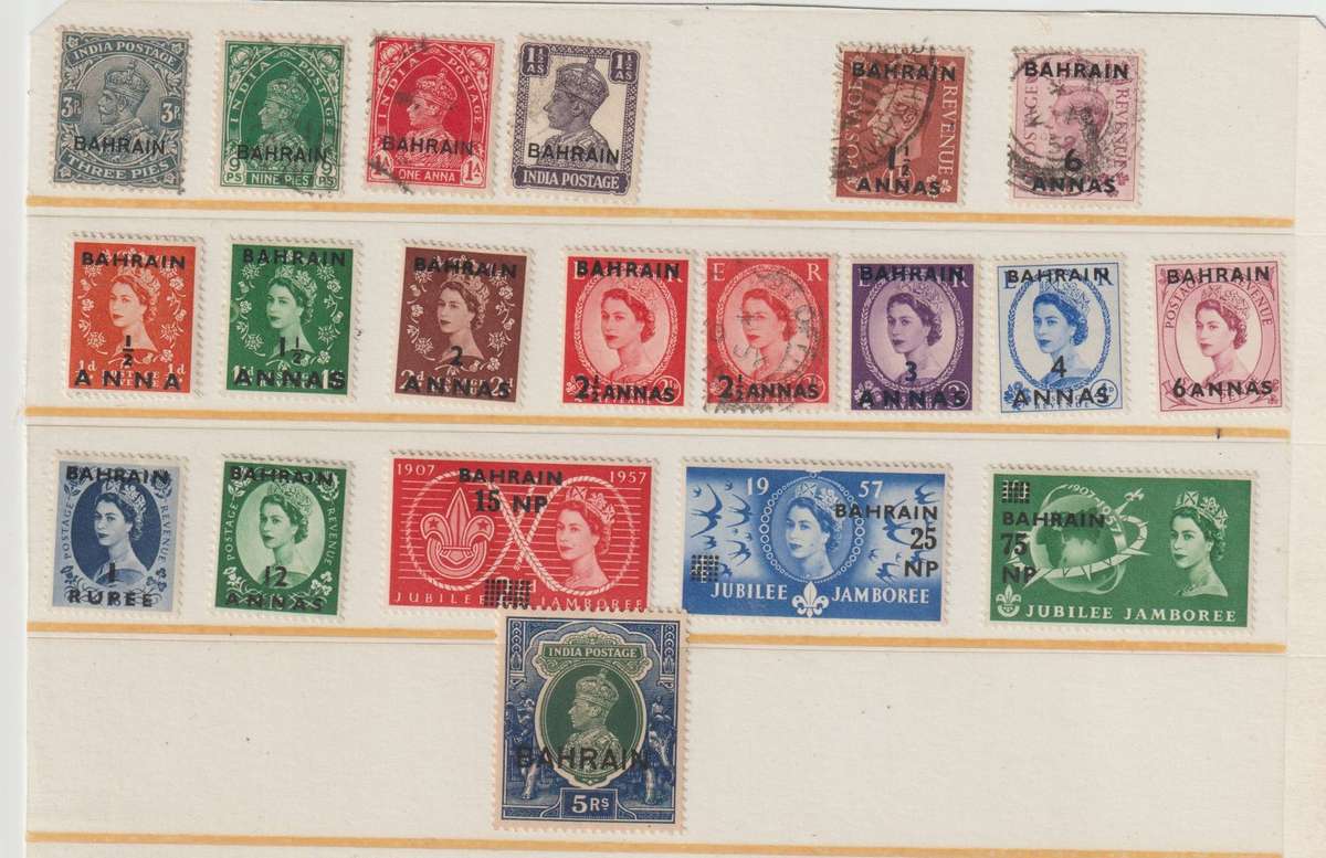 GB Postal Agencies Selection Bahrain, Levant, *M, Used. See Scans.