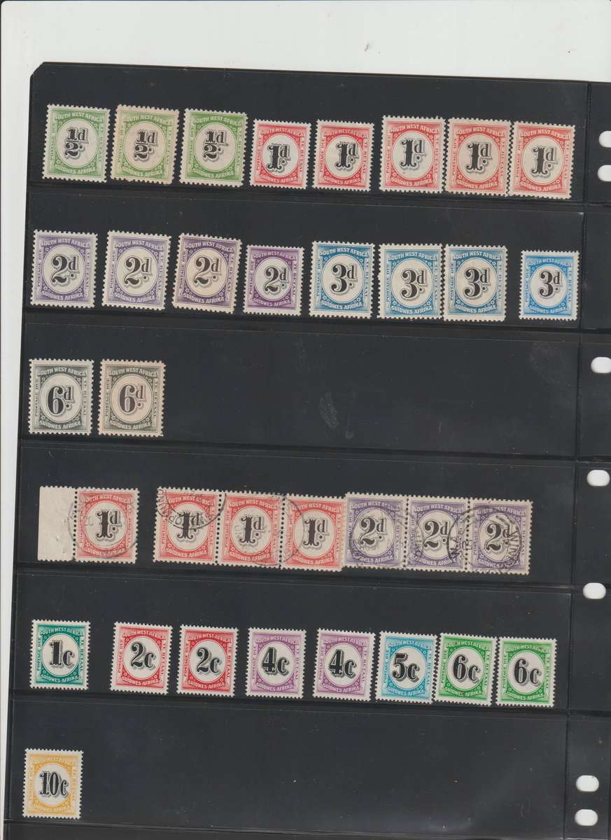 1900's SWA Postage Due Selection. **M, *M, Used. Good Value See Scans.