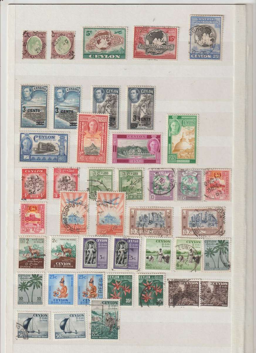 Ceylon 1938 - 1951 KGVI **M, *M, Used. Good CV. See Scans.