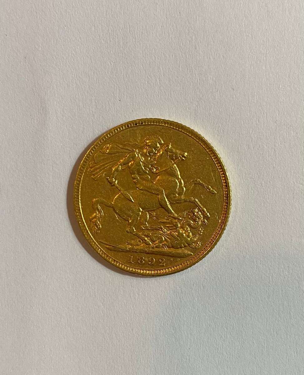 1892 Gold Victorian Sovereign - London