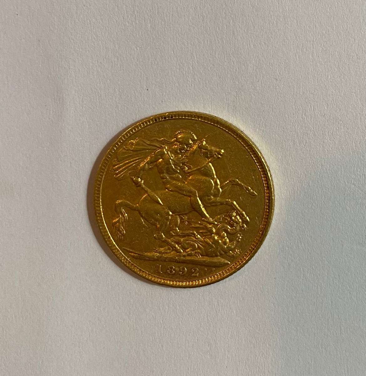 1892 Gold Victorian Sovereign - London