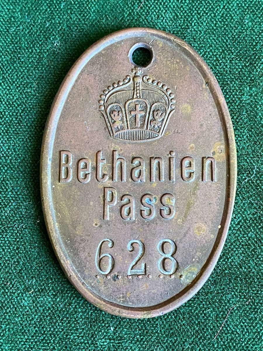 GERMAN SOUTH WEST AFRICA BETHANIEN NATIVE PASS-ORDERED MARCH 1910