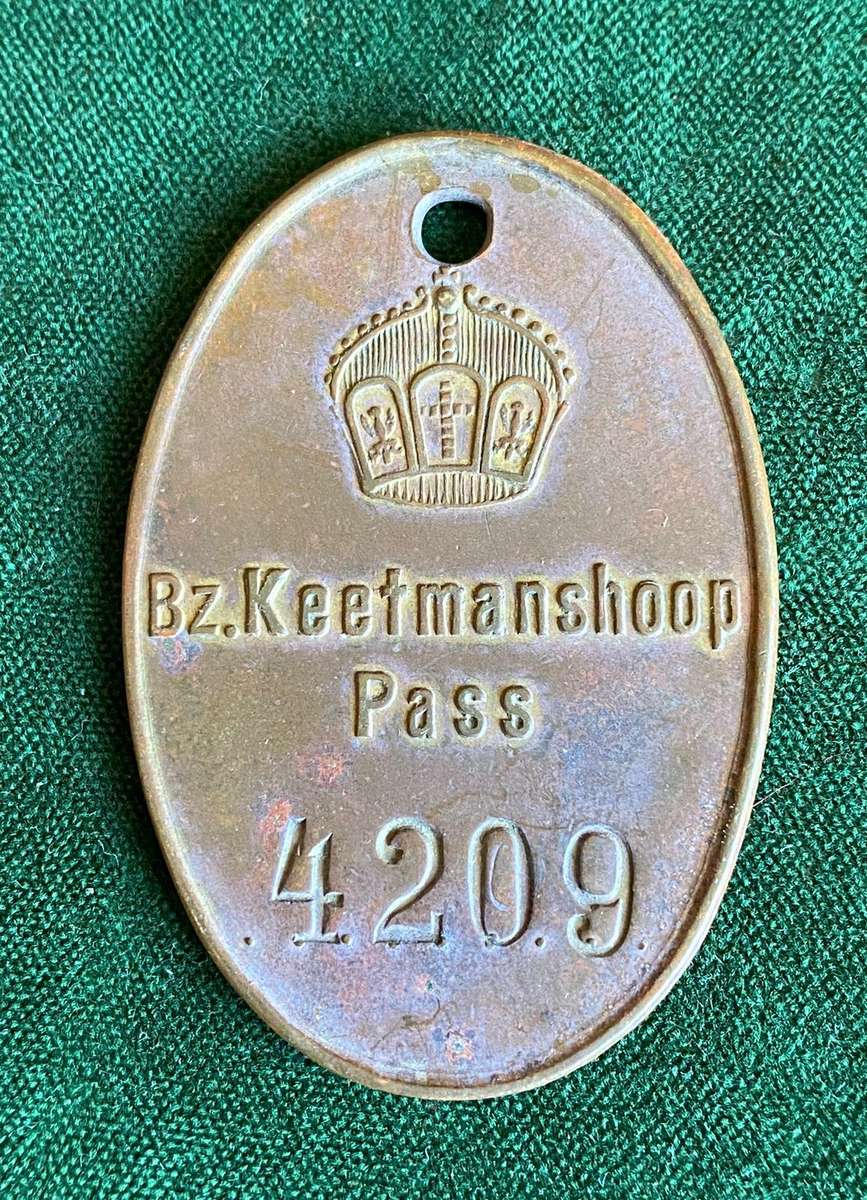 GERMAN SOUTH WEST AFRICA  NATIVE PASS FOR KEETMANSHOOP