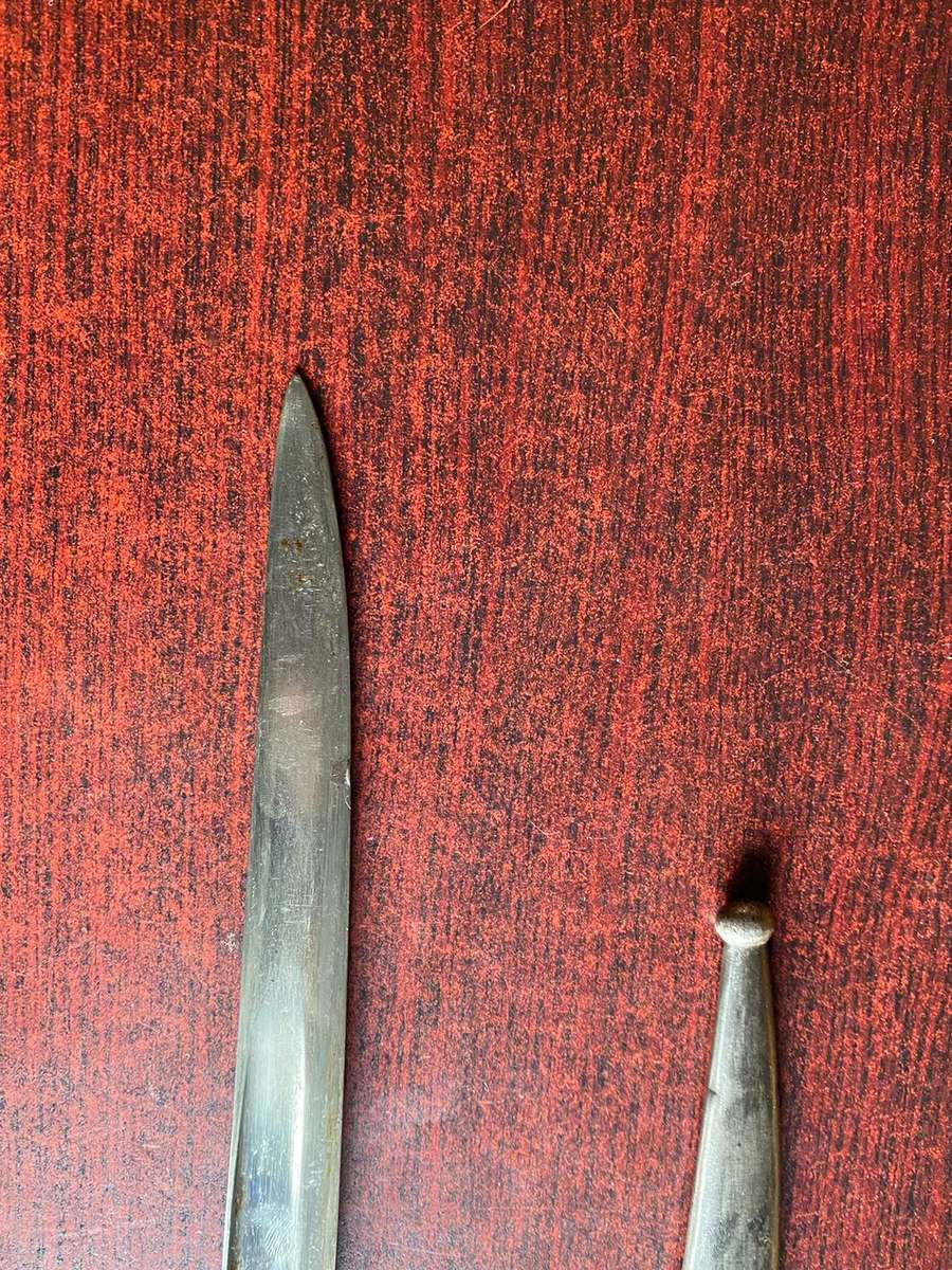 1886 PORTUGESE KROPATCHEK RIFLE BAYONET-ALSO FOR STEY GUEDDES,BOER WAR RIFLE-620MM-OVERALL LENGTH 60