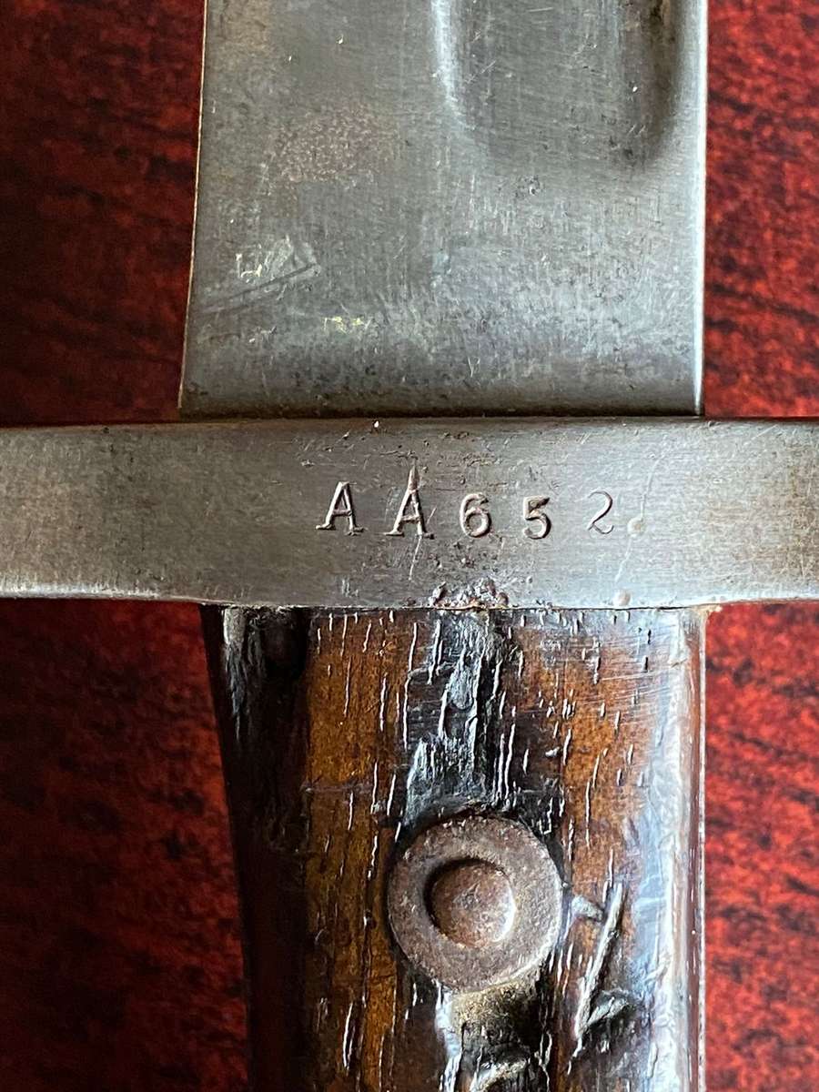 1886 PORTUGESE KROPATCHEK RIFLE BAYONET-ALSO FOR STEY GUEDDES,BOER WAR RIFLE-620MM-OVERALL LENGTH 60