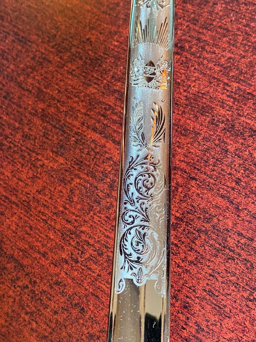 KENIA ARMED FORCES-BRITISH INFANTRY OFFICERS SWORD(1897 PATTERN)PIERCED GUARD BEARING THE ROYAL CIPH
