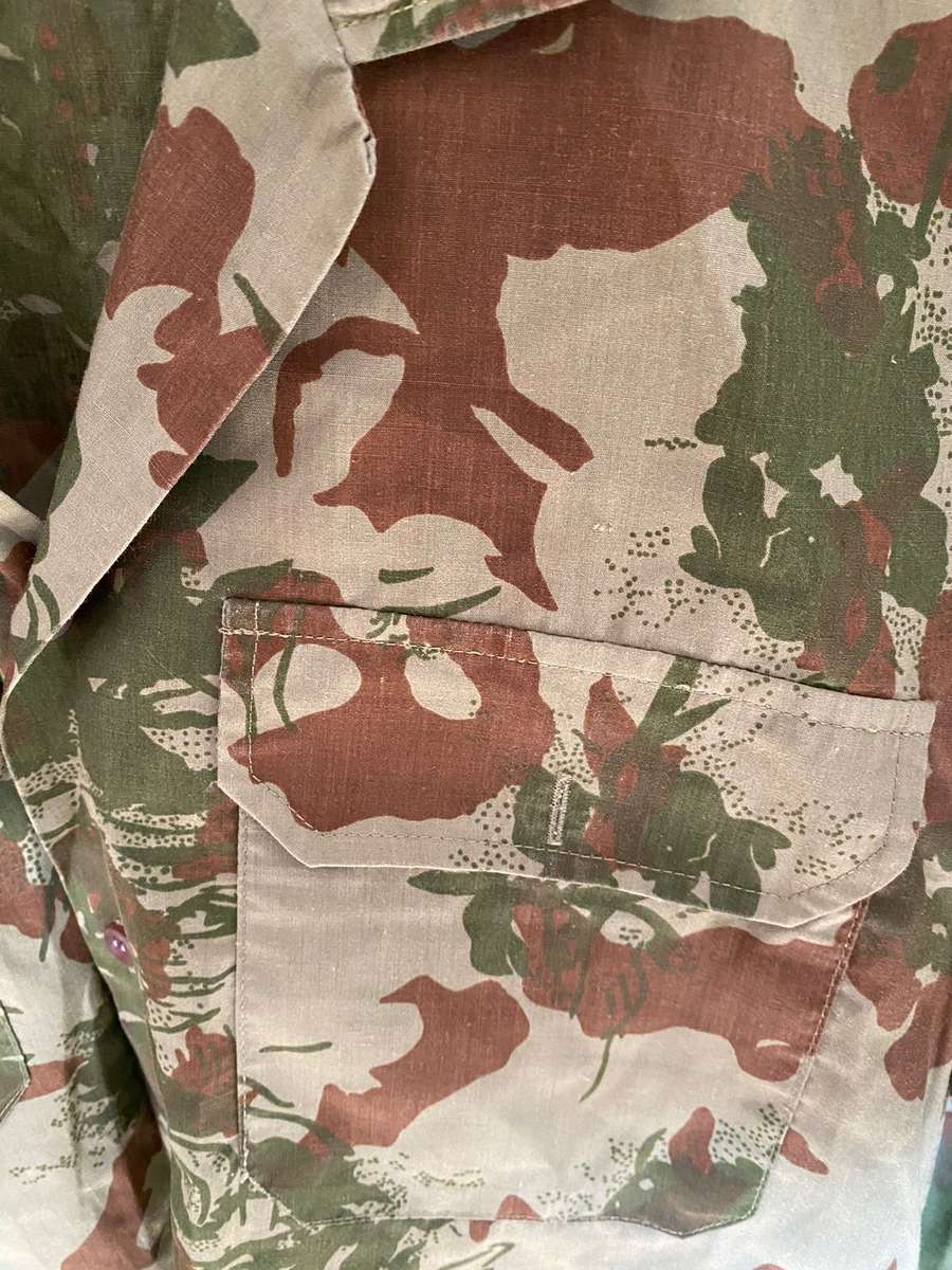 POLICE SPECIAL TASK FORCE 2ND PATTERN CAMO LONG SLEEVE SHIRT-SIZE XTRA LARGE-MEASURES 60 CM ARMPIT T