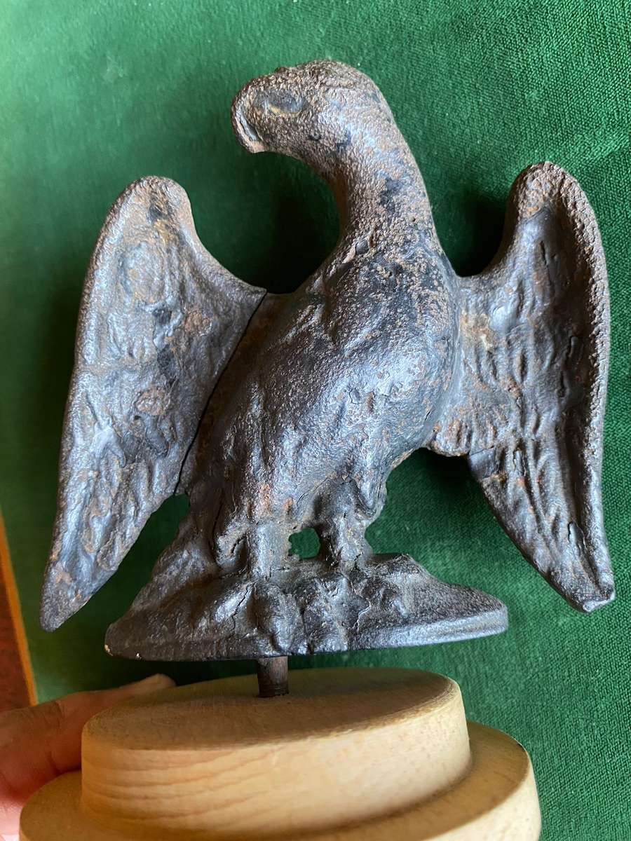 Germany Cast Iron Eagle - Height 14 cm - Eagle Measures 11x11 cm