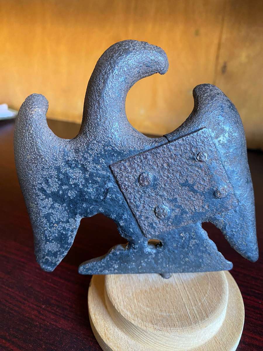 Germany Cast Iron Eagle - Height 14 cm - Eagle Measures 11x11 cm