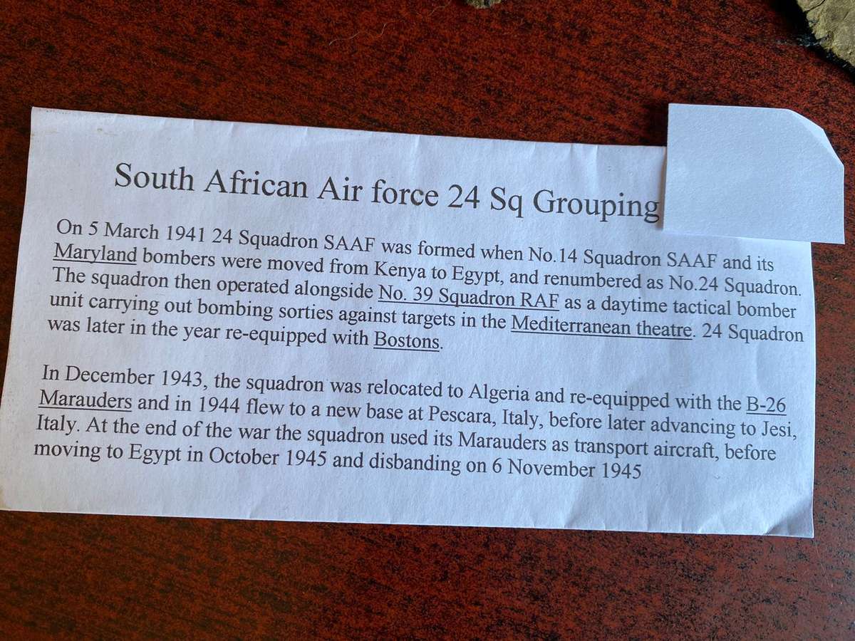 Saaf Air Force Grouping-24 Squadron Ww2