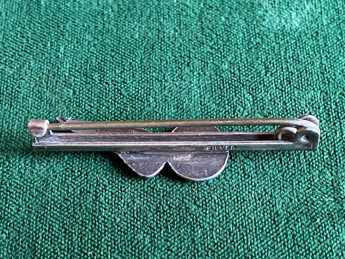 ROYAL AIR FORCE-SILVER(MARKED) AND ENAMEL NAVIGATORS BADGE-MESS DRESS/TIE PIN