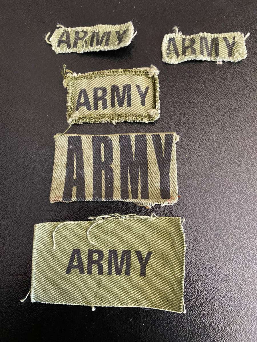 SELECTION OF RHODESIAN ARMY PATCHES-SOLD TOGETHER- 5 IN TOTAL