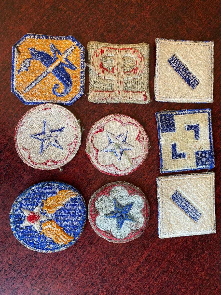 SELECTION OF 9 US ARMY DIVISIONAL PATCHES-SOLD TOGETHER