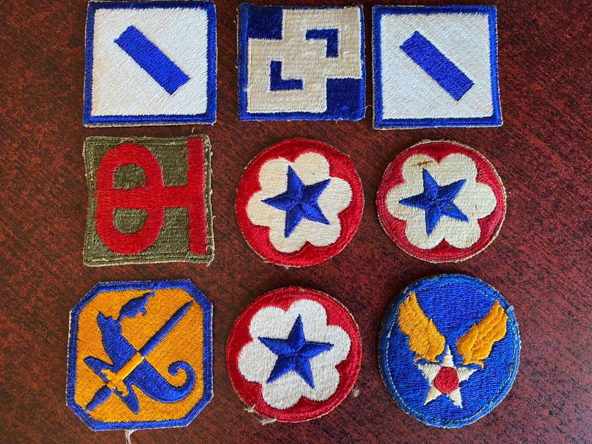 SELECTION OF 9 US ARMY DIVISIONAL PATCHES-SOLD TOGETHER