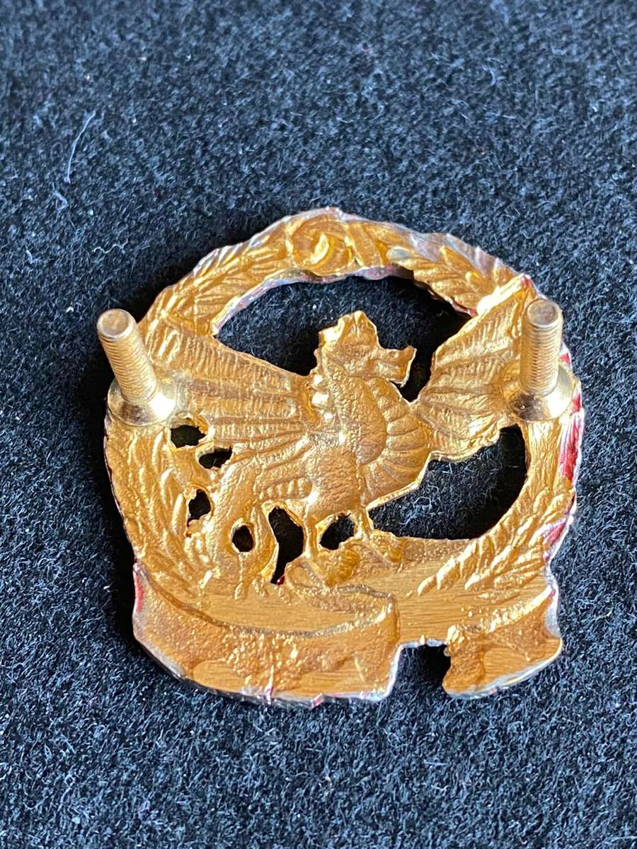 73 MOTORISED BRIGADE HQ BI/METAL CAP BADGE-APPROVED IN 1986- 2X SCREW LUGS