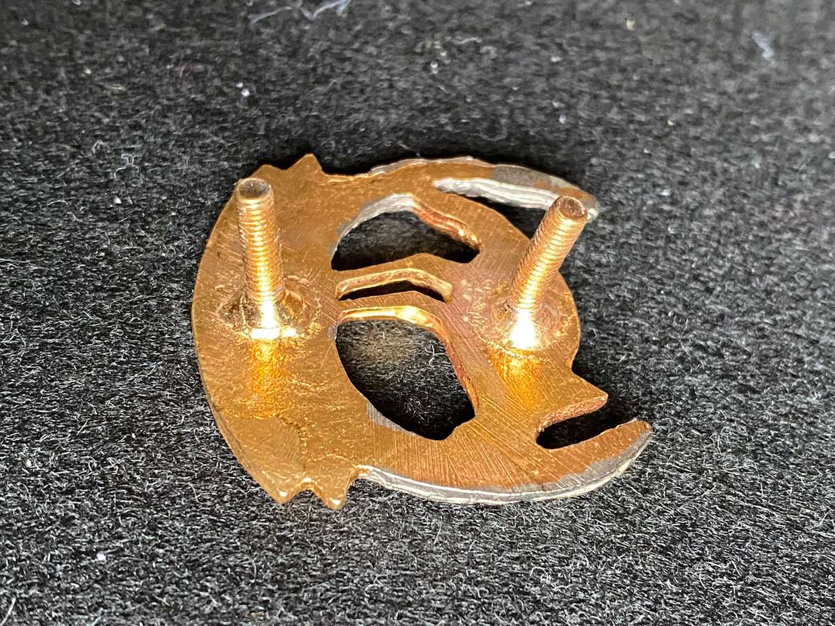 RANDBURG COMMANDO BI/METAL CAP BADGE-APPROVED IN 1990- 2 X SCREW LUGS