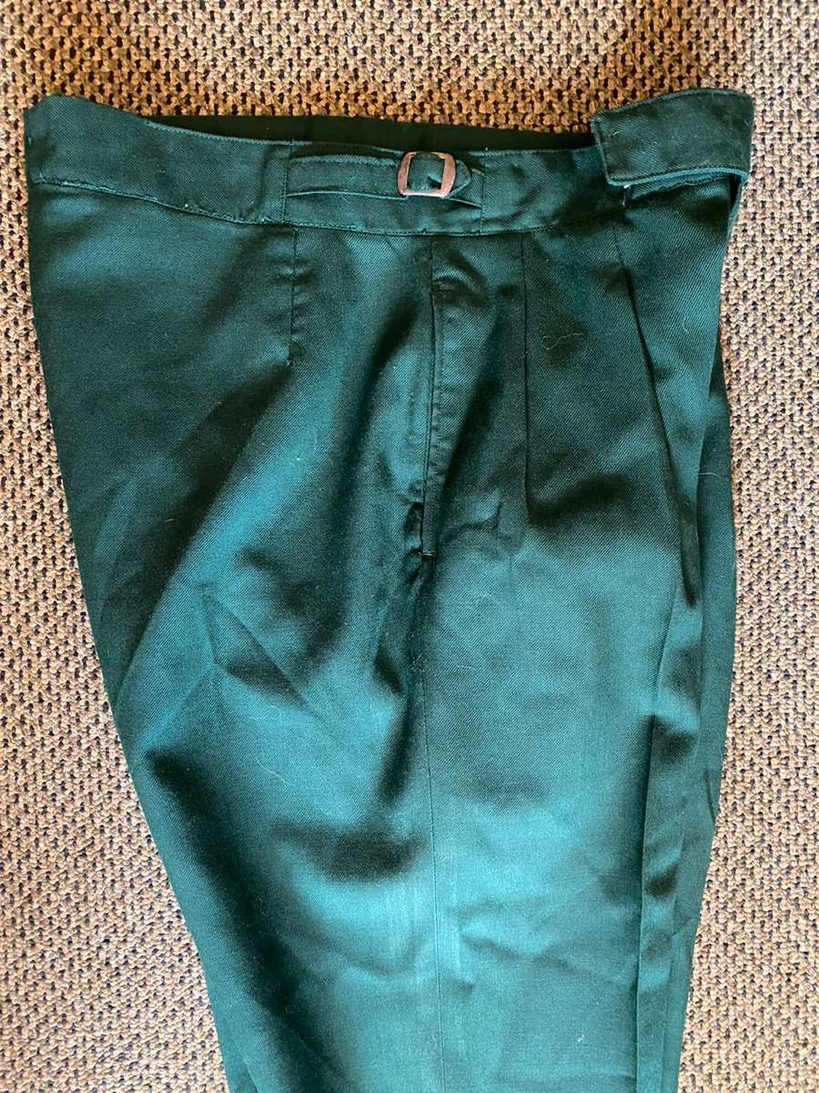 RHODESIAN GREENS,TROUSERS-A SIZE 30-PIPE LENGTH OF 69 CM-STILL GOOD CONDITION