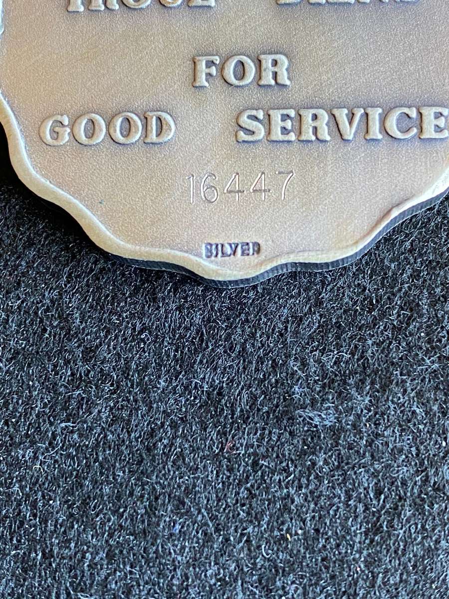 SADF GOOD SERVICE MEDAL-FULL SIZE-SILVER(MARKED)1975 FOR 20 YEARS SERVICE -NUMBERED