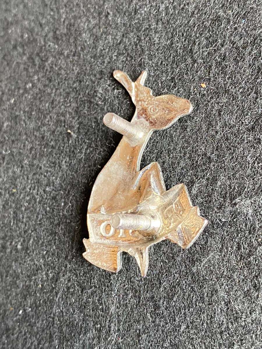 115 BATTALION BERET BADGE-WORN 1990'S-2003- 2 X SCREW LUGS