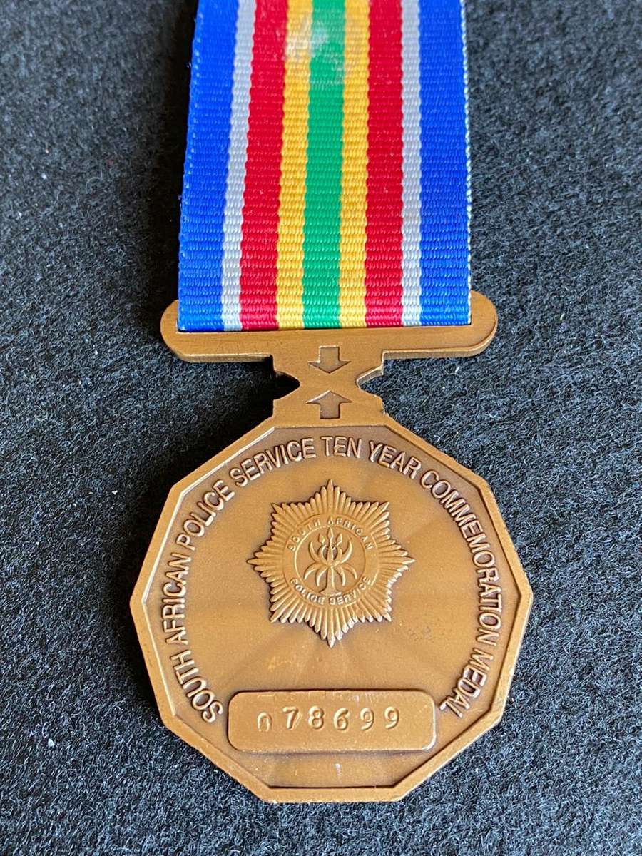 POLICE 10 YEARS COMMEMORATION MEDAL-FULL SIZE-NUMBERED