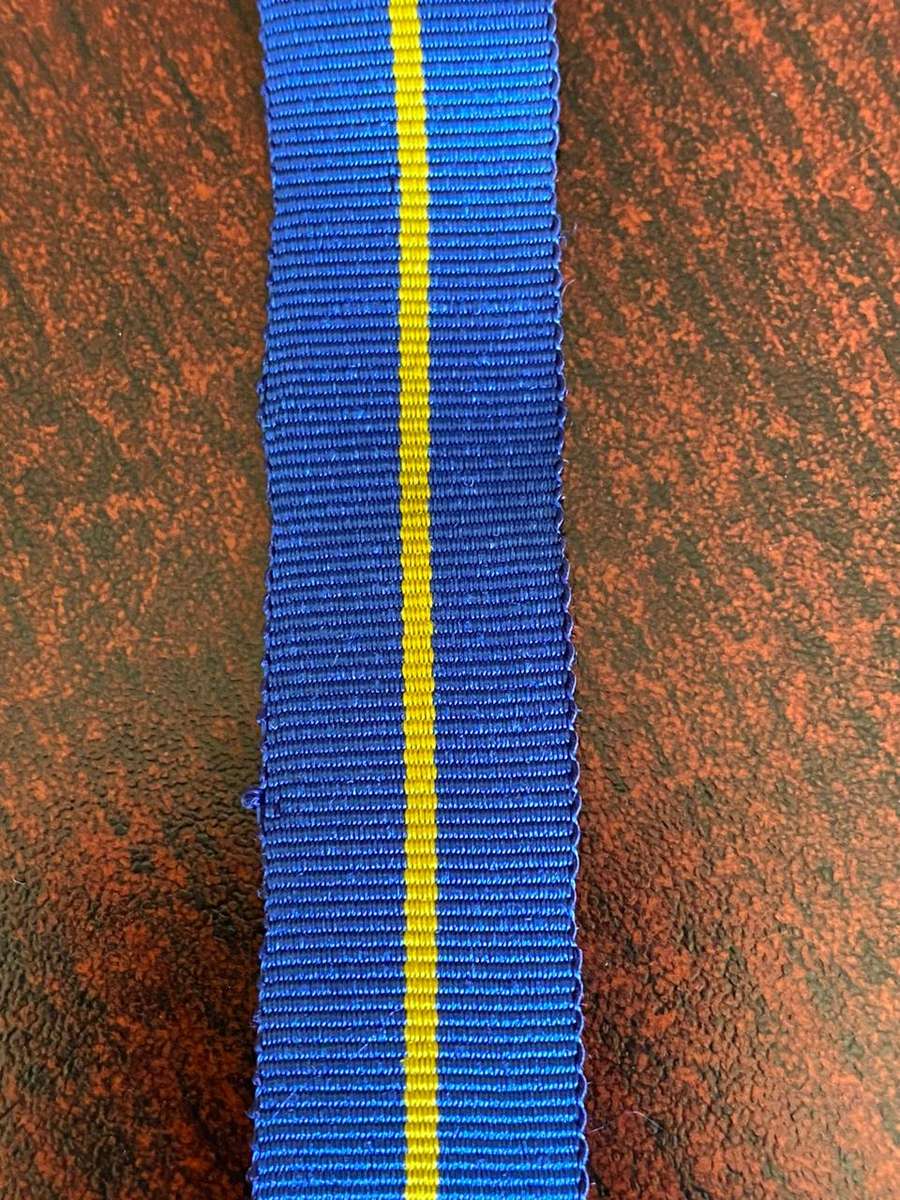 POLICE 10 YEAR SERVICE MEDAL RIBBON-MINIATURE-SOLD IN LENGTHS OF 30 CM