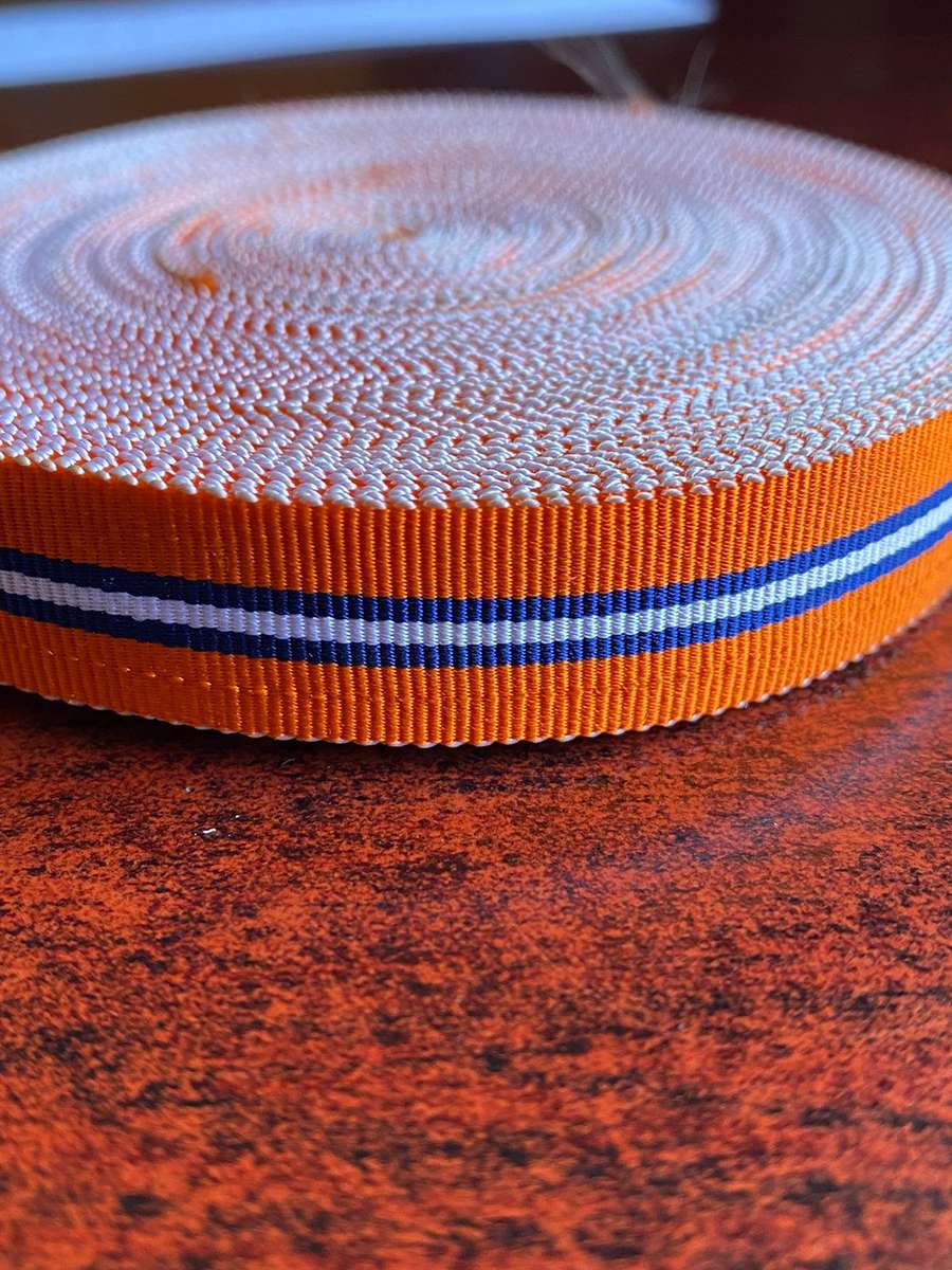 POLICE MINIATURE STAR OF MERIT MEDAL RIBBON-SOLD IN LENGTHS OF 30 CM