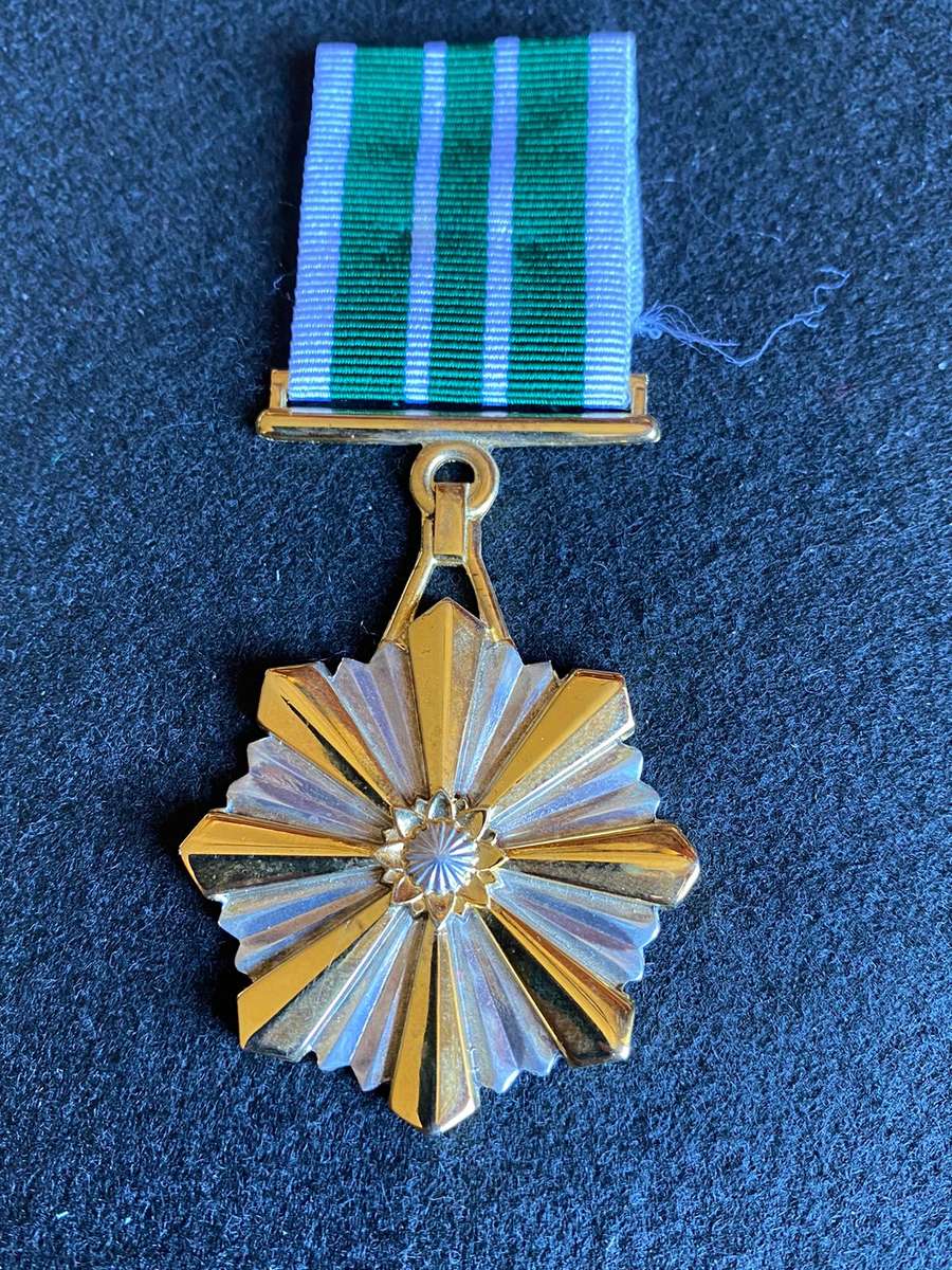 FULL SIZE,SA PRISONS SERVICE MEDAL FOR MERIT (COMMISIONED OFFICERS 1980)- SILVER