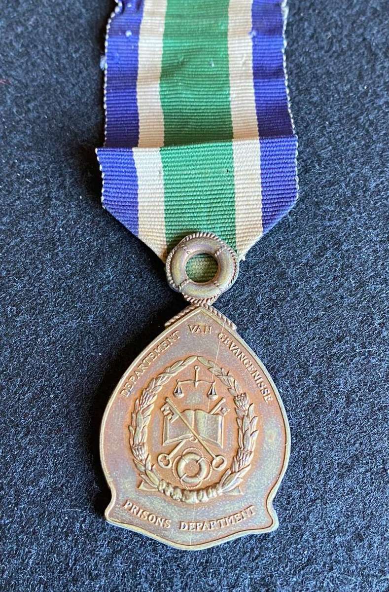 FULL SIZE SA PRISONS, FAITH FUL SERVICE MEDAL- 1968
