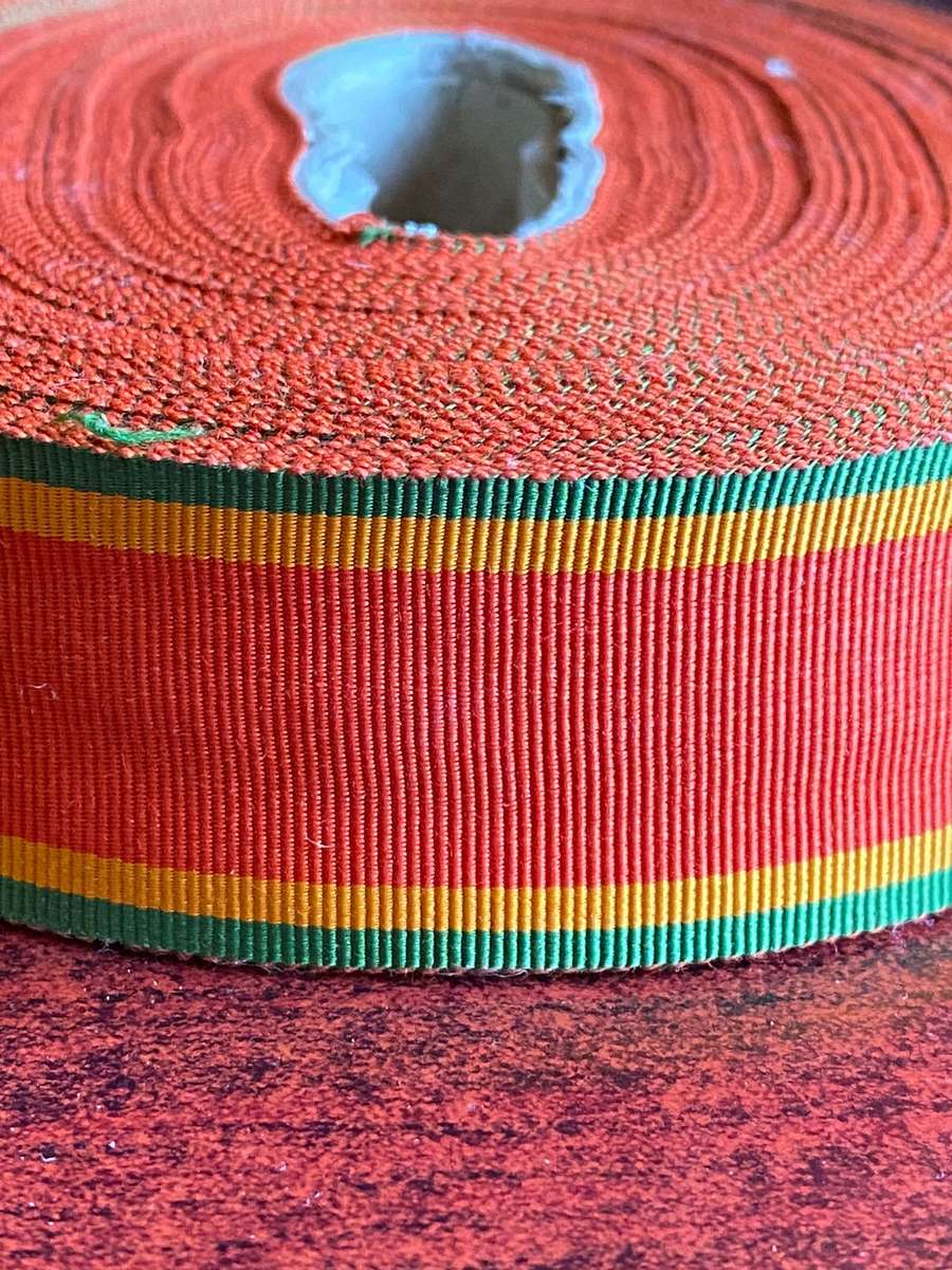 FULL SIZE WW2 AFRICA SERVICE MEDAL RIBBON-SOLD IN LENGTHS OF 30CM (ENOUGH TO MOUNT 2 MEDALS)ORIGINAL