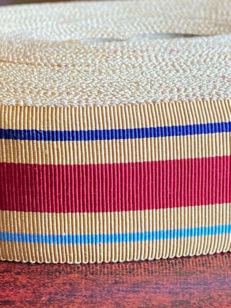 FULL SIZE WW2 AFRICA STAR MEDAL RIBBON -SOLD IN LENGTHS OF 30 CM-ORIGINAL WW2 PERIOD RIBBON