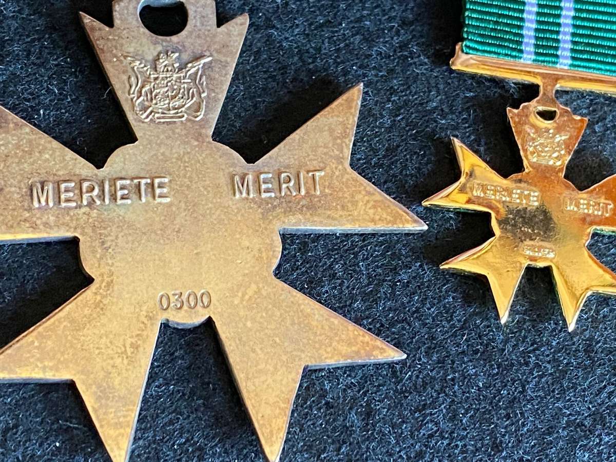 SA PRISONS SERVICE CROSS FOR MERIT (1980) SILVER MARKED AND NUMBERED