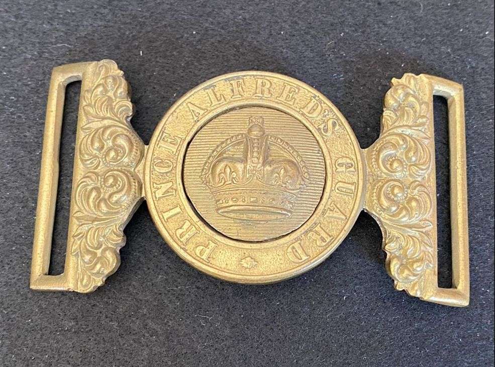 SA PRINCE ALFREDS GUARD EDWARDIAN WAIST BELT BUCKLE (RARE-WORN POST 1902)