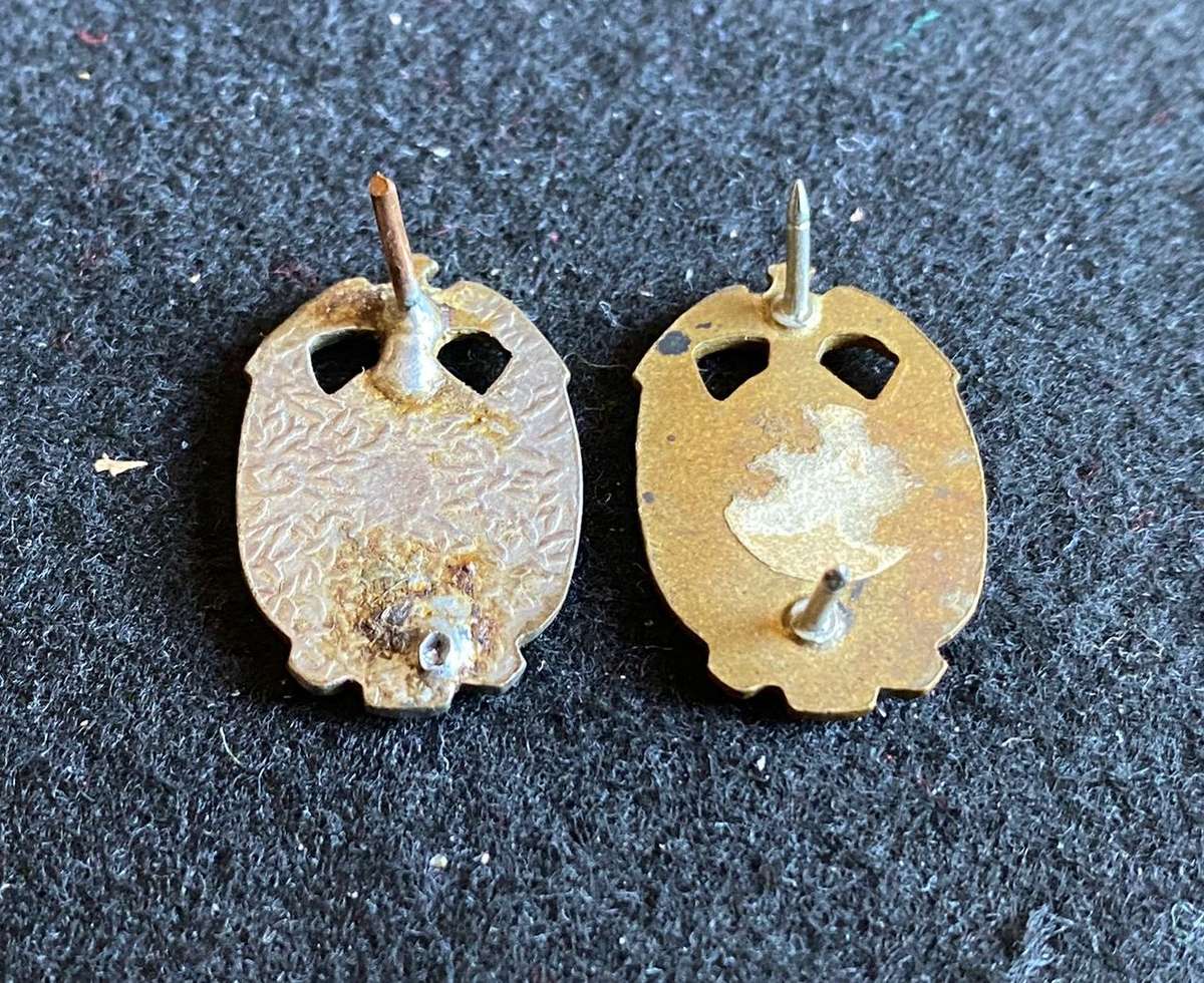 VINTAGE TRANSVAAL PROV. ADMINISTRATION COLLAR BADGE PAIR-ONE PIN MISSING