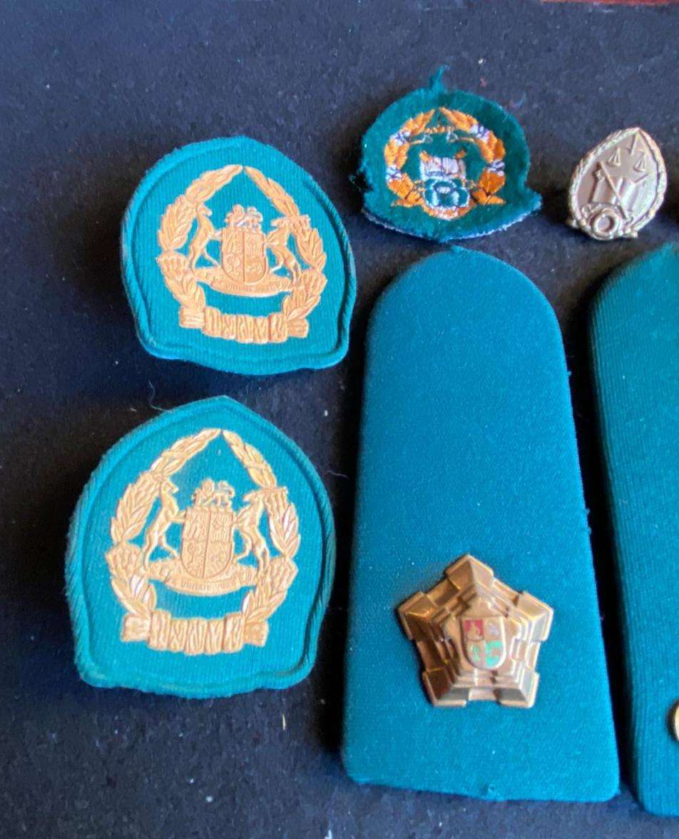 SA PRISON SERVICE,JOB LOT OF RANKS AND BADGES-SOLD TOGETHER- 9 IN TOTAL