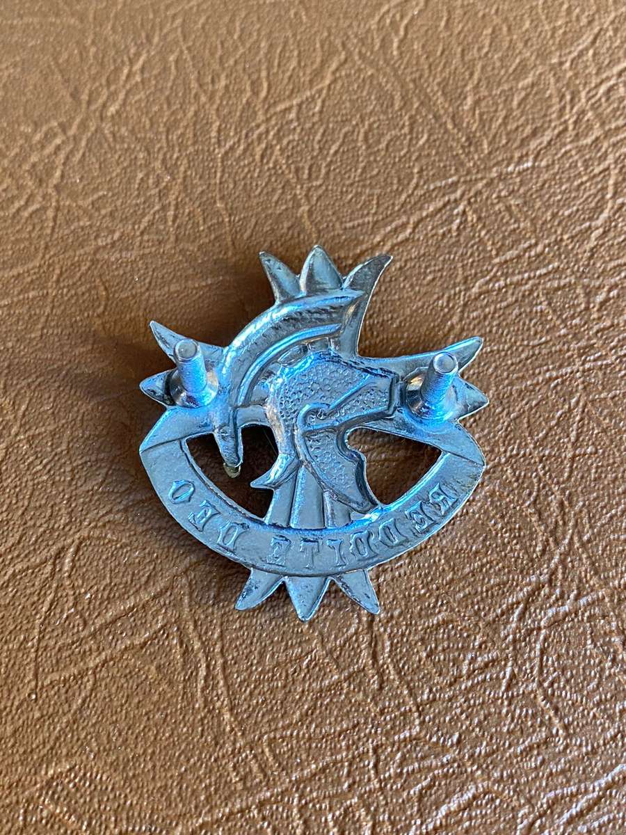 EDENVALE REGT. BI-METAL CAP BADGE-APPROVED 1988- 2 X LUGS