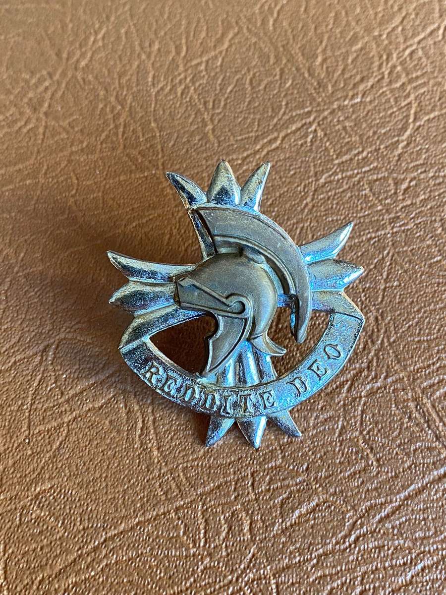 EDENVALE REGT. BI-METAL CAP BADGE-APPROVED 1988- 2 X LUGS