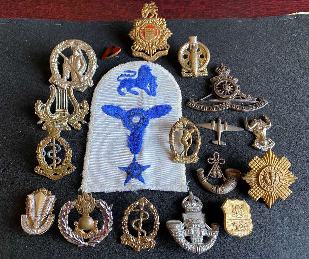 MIXED LOT OF BADGES-SOLD TOGETHER-18 IN TOTAL-SOME MISSING PINS