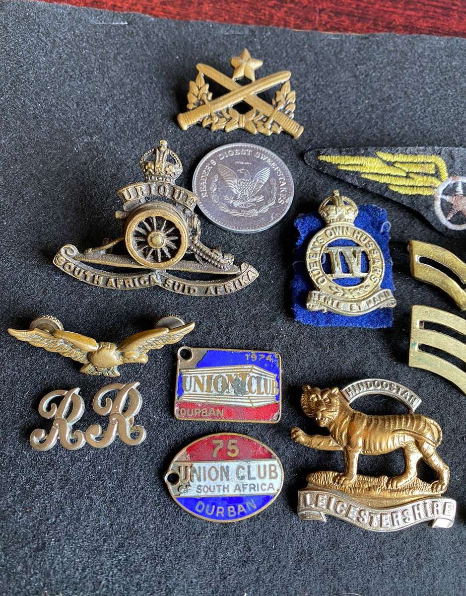 MIXED LOT OF MEDALS AND BADGES-SOLD 14 IN TOTAL