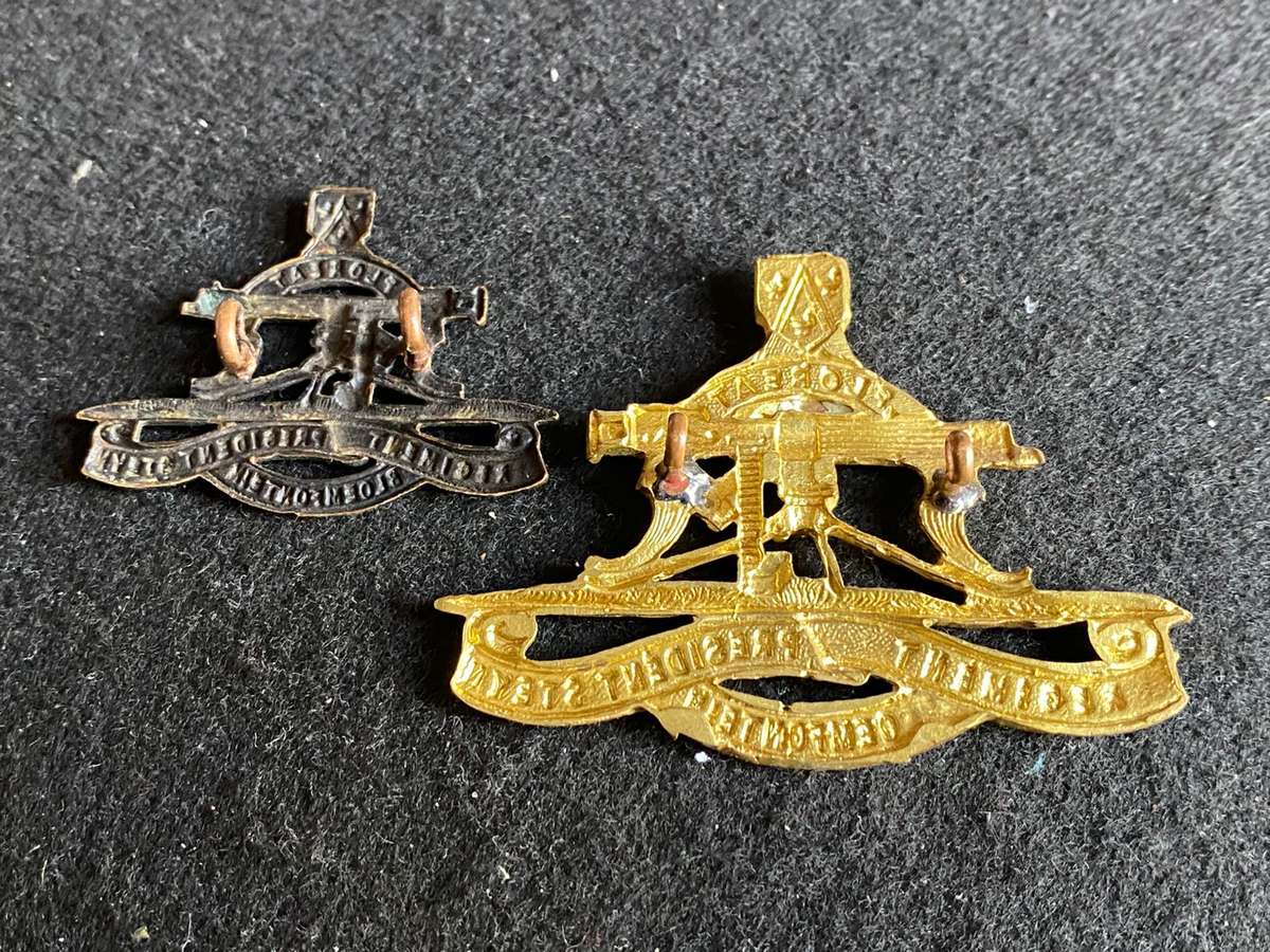 REGT. PRESIDENT STEYN CAP AND COLLAR- WORN 1934-64-LUGS COMPLETE