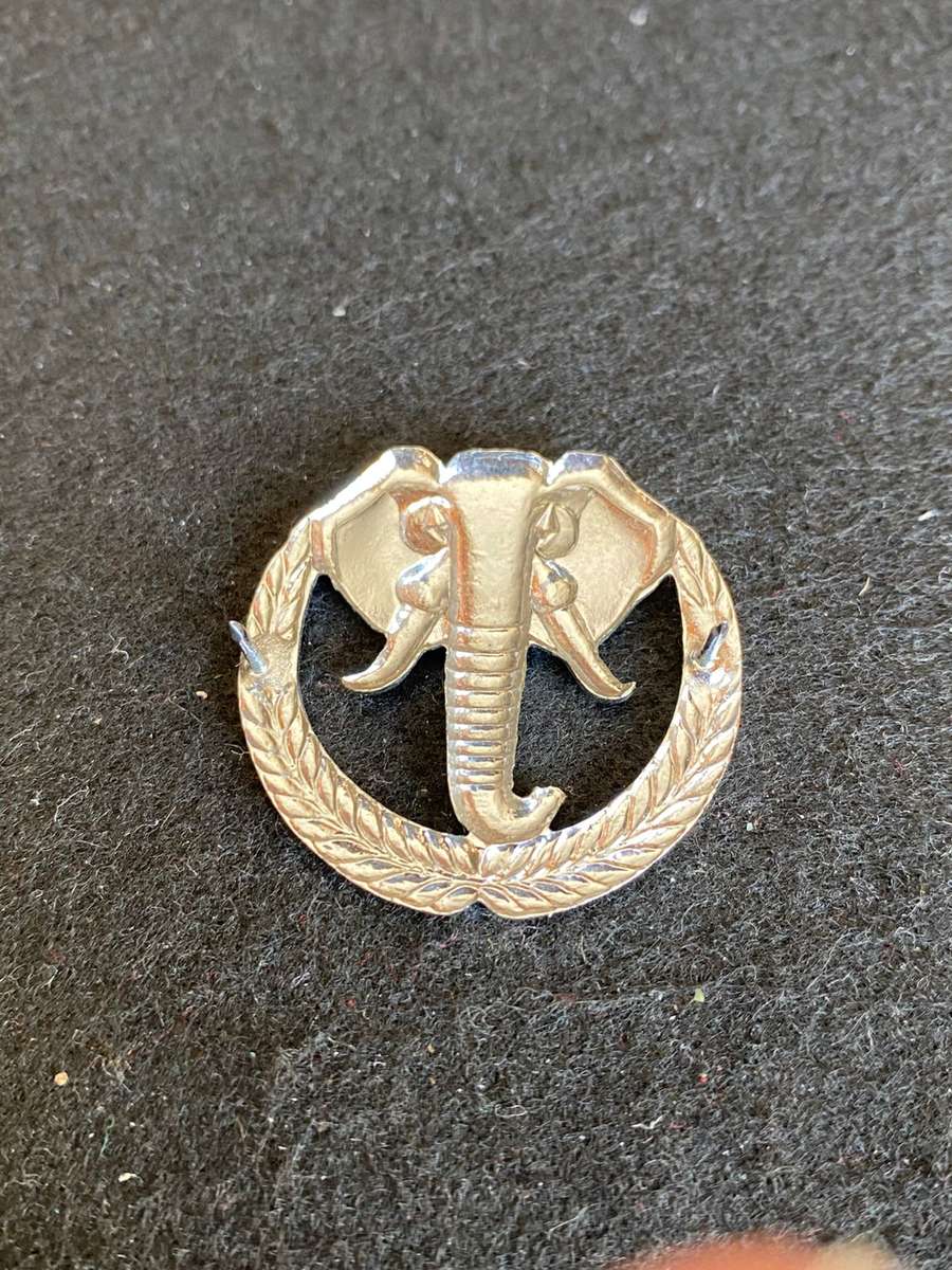 VENDA NATIONAL FORCE CHROMED WARRANT OFFICERS BADGE- 2 PINS