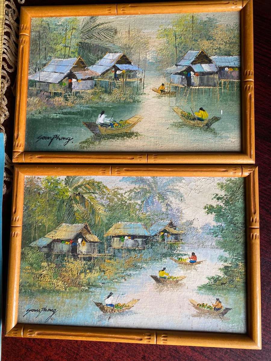 A BANNER WITH A WOVEN PATCH FOR THE VIETENAM WAR ARVN(ARMY OF THE REP. OF VIETNAM)AIR FORCE SURVEILL