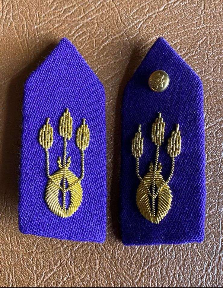 POLICE CHAPLAINS GORGET PATCH PAIR FOR GENERAL OFFICERS
