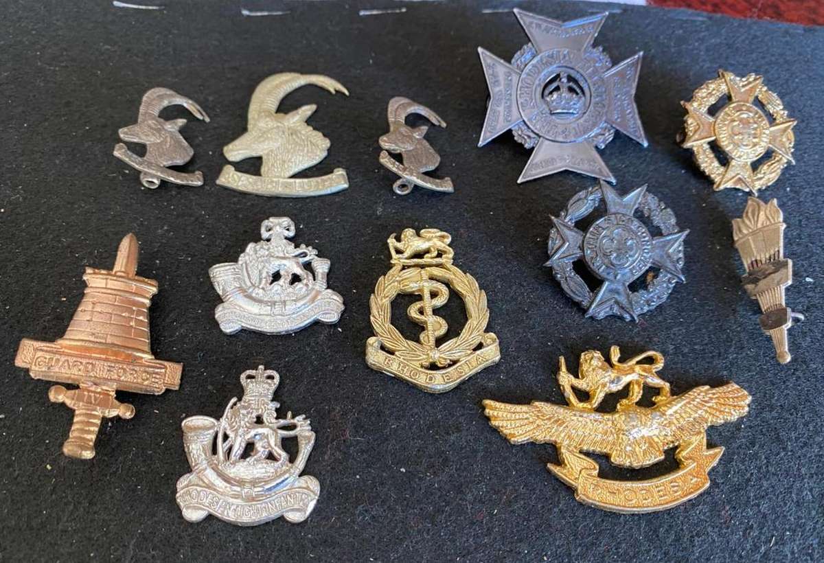 MIXED SELECTION OF RHODESIAN BADGES- 12 IN TOTAL