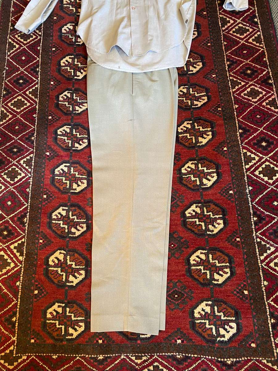 SADF STEPOUT UNIFORM TROUSERS (SIZE 32) SHIRT (SIZE MEDIUM-MEASURES 55CM ARMPIT TO ARMPIT)-JACKET,SI