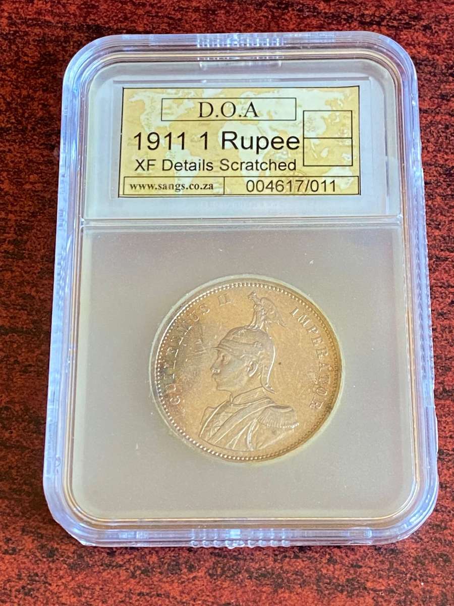 SLABBED GERMAN EAST AFRICA,SILVER 1911- 1 RUPEE
