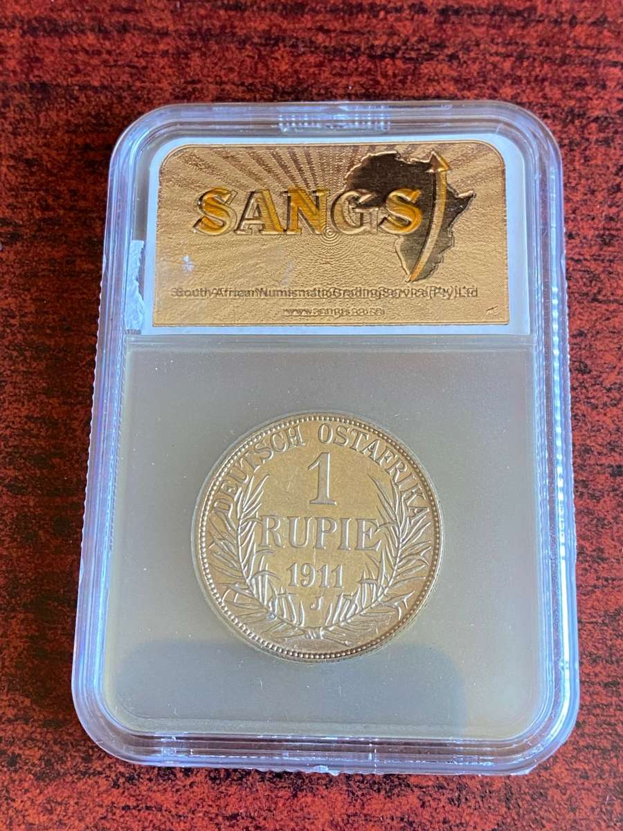 SLABBED GERMAN EAST AFRICA,SILVER 1911- 1 RUPEE