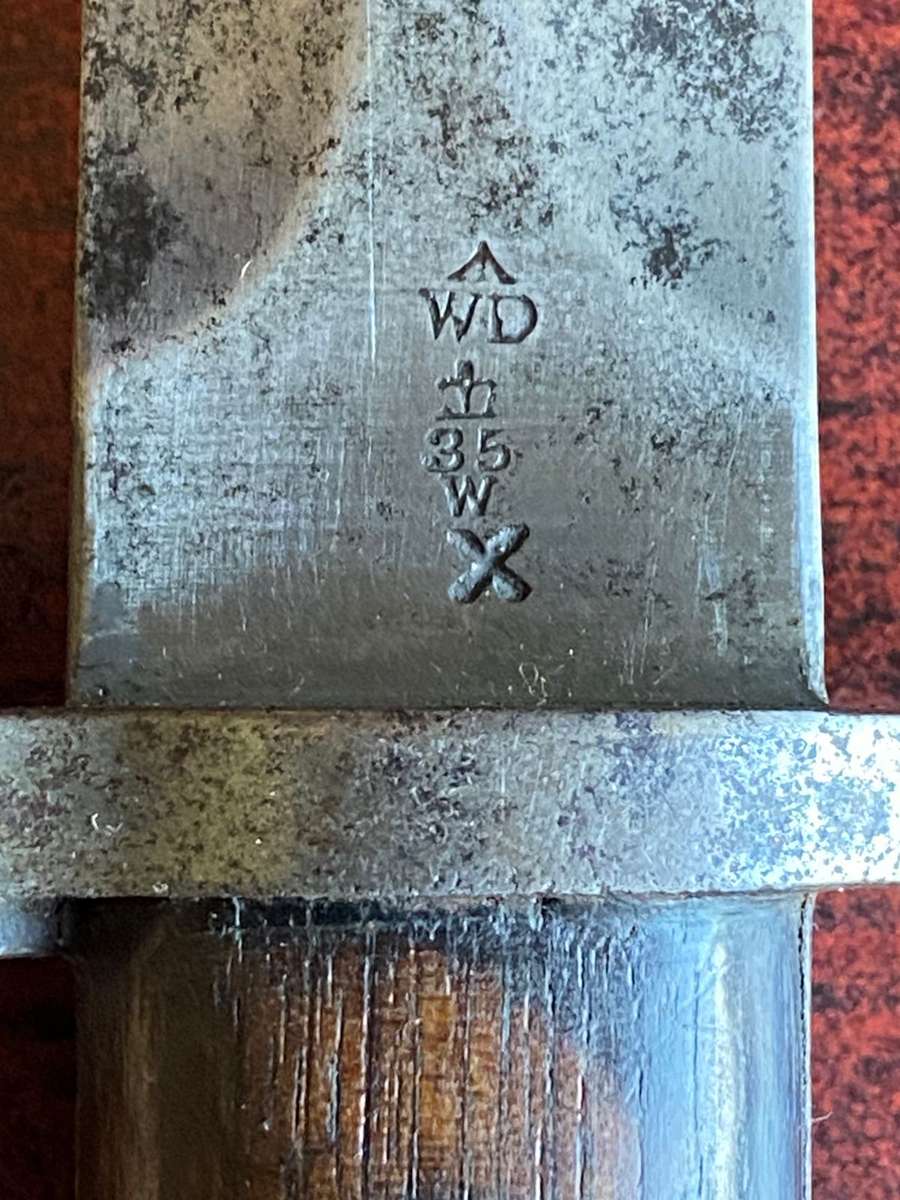 BRITISH 1888(BOER WAR ) BAYONET FOR THE LONG LEE ENFIELD RIFLE-WILKINSON LONDON MAKERS MARK-COMES WI